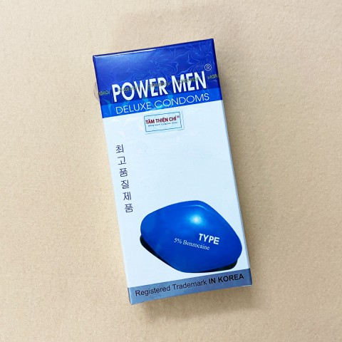 Bao cao su đôn dên Power Men Deluxe Condoms bcs chính hãng