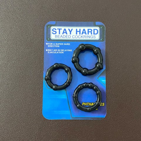 Bộ 3 vòng đeo Stay Hard đen